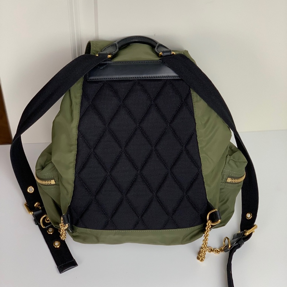Burberry Medium Rucksack - Green Nylon Leather - Picture 3 of 8